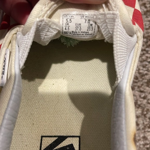 Classic Slip-on Red & White Checkered Vans - Picture 6 of 9